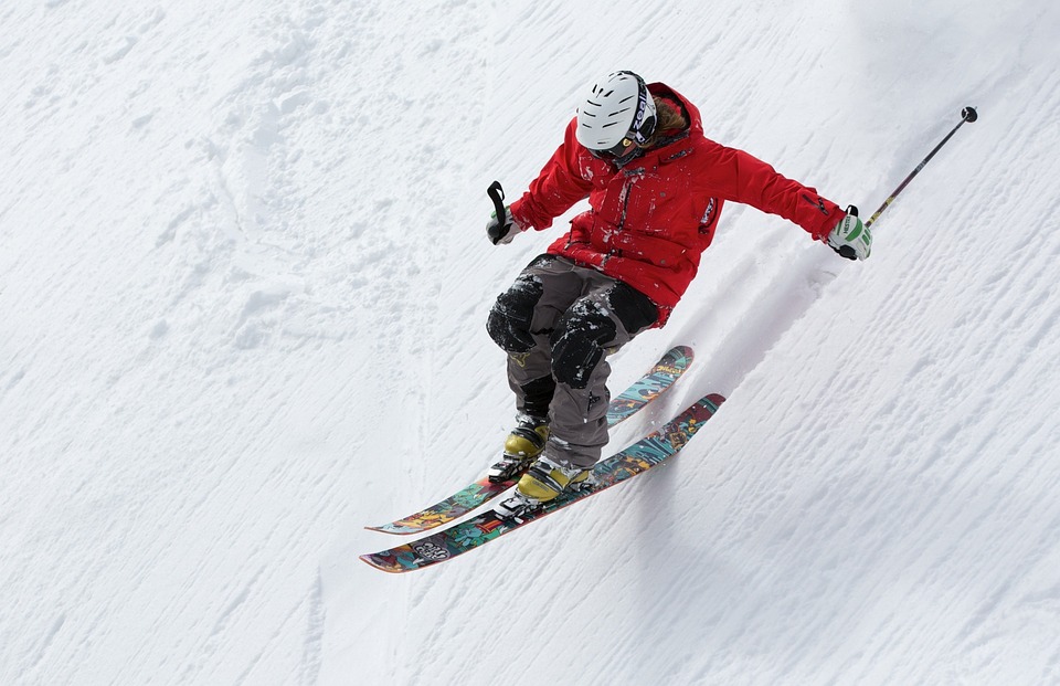 Male skiing in snow